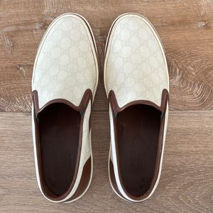 Gucci Men’s Monogram Slip Ons Size 10 1/2 G